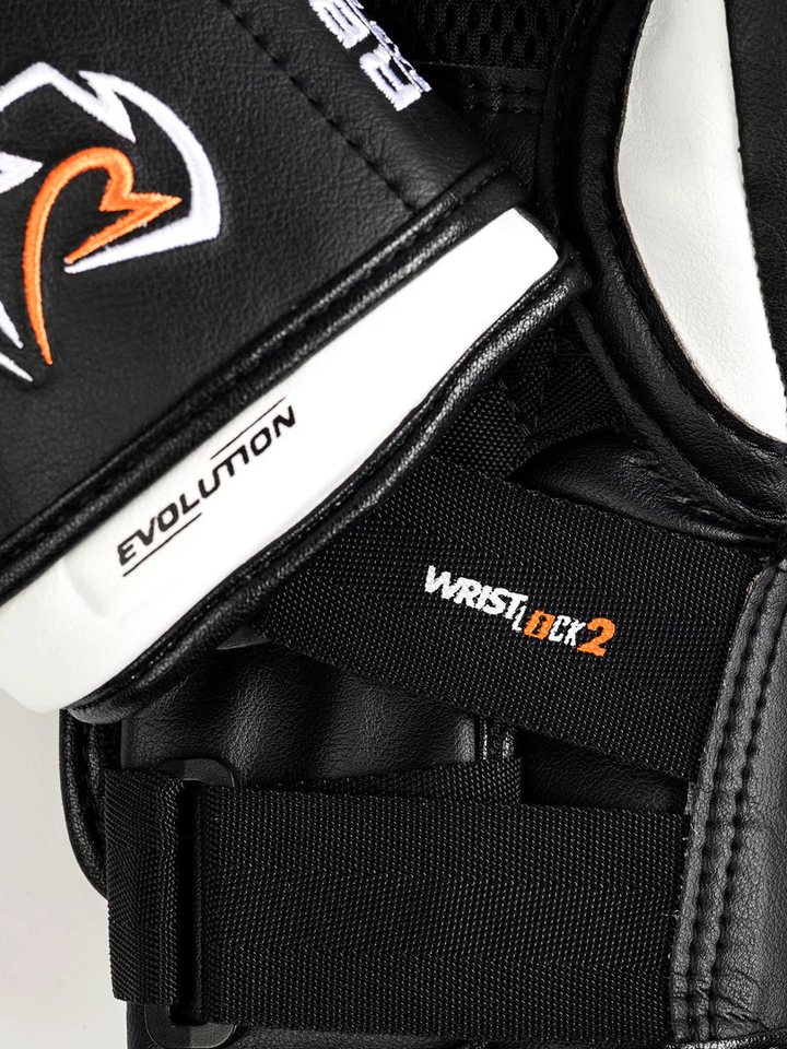 Sangle Wrist Lock 2 d’un gant Rival RB11 Evolution blanc et noir