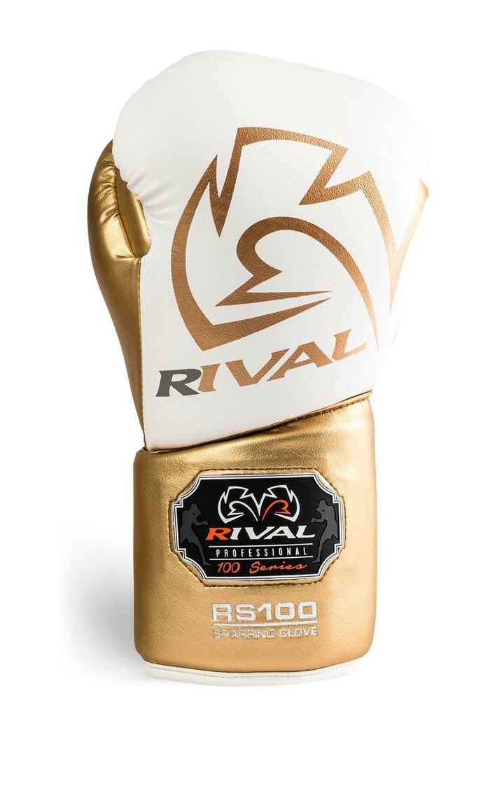 Gant de sparring Rival RS100 blanc et or à scratch