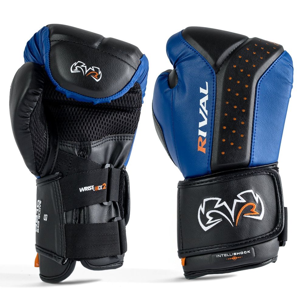 Gants de sac Rival RB10 Intelli-Shock - Noir/Bleu — photo 2 sur 4