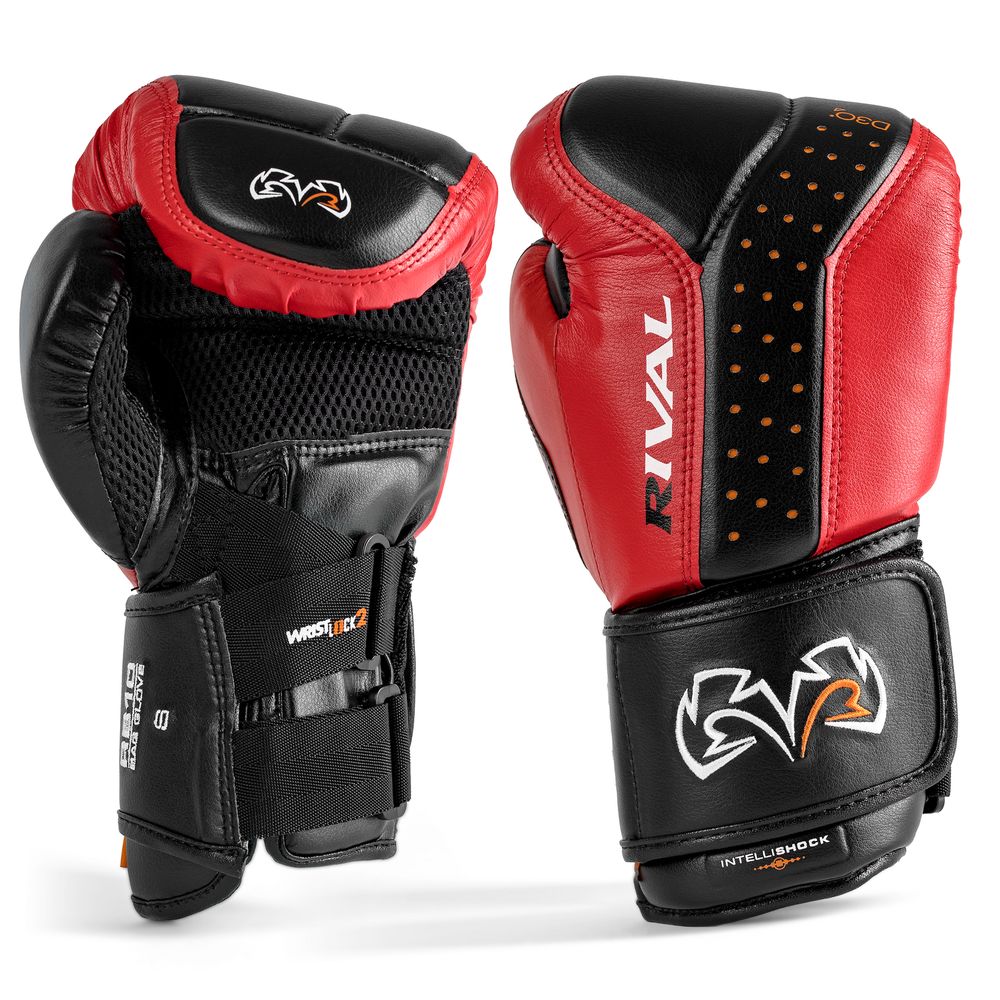 Gants de sac Rival RB10 Intelli-Shock - Noir/Rouge — photo 2 sur 4